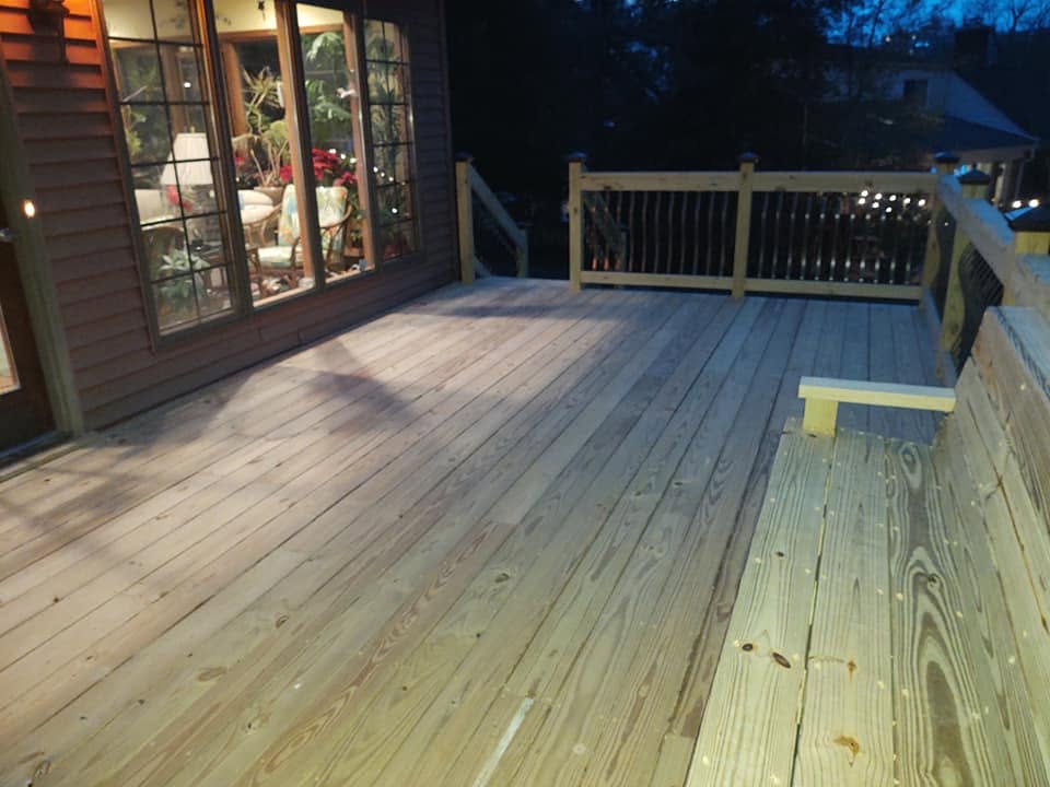Finished evening deck