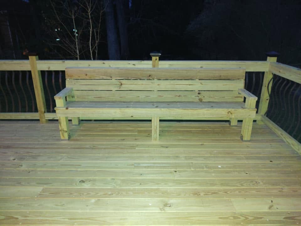 Deck framing underway