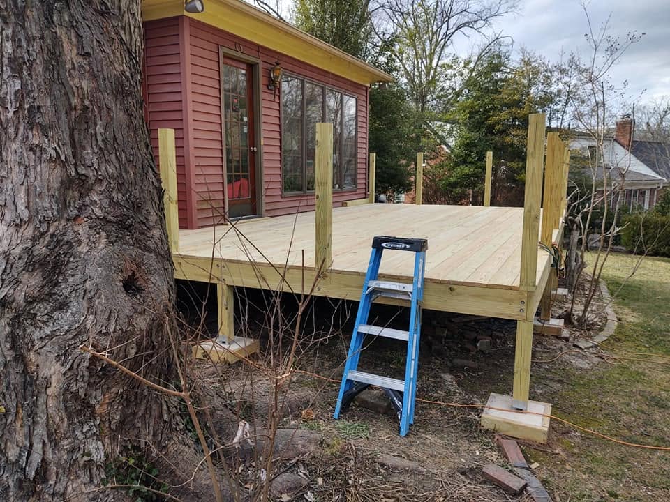 Deck construction progress