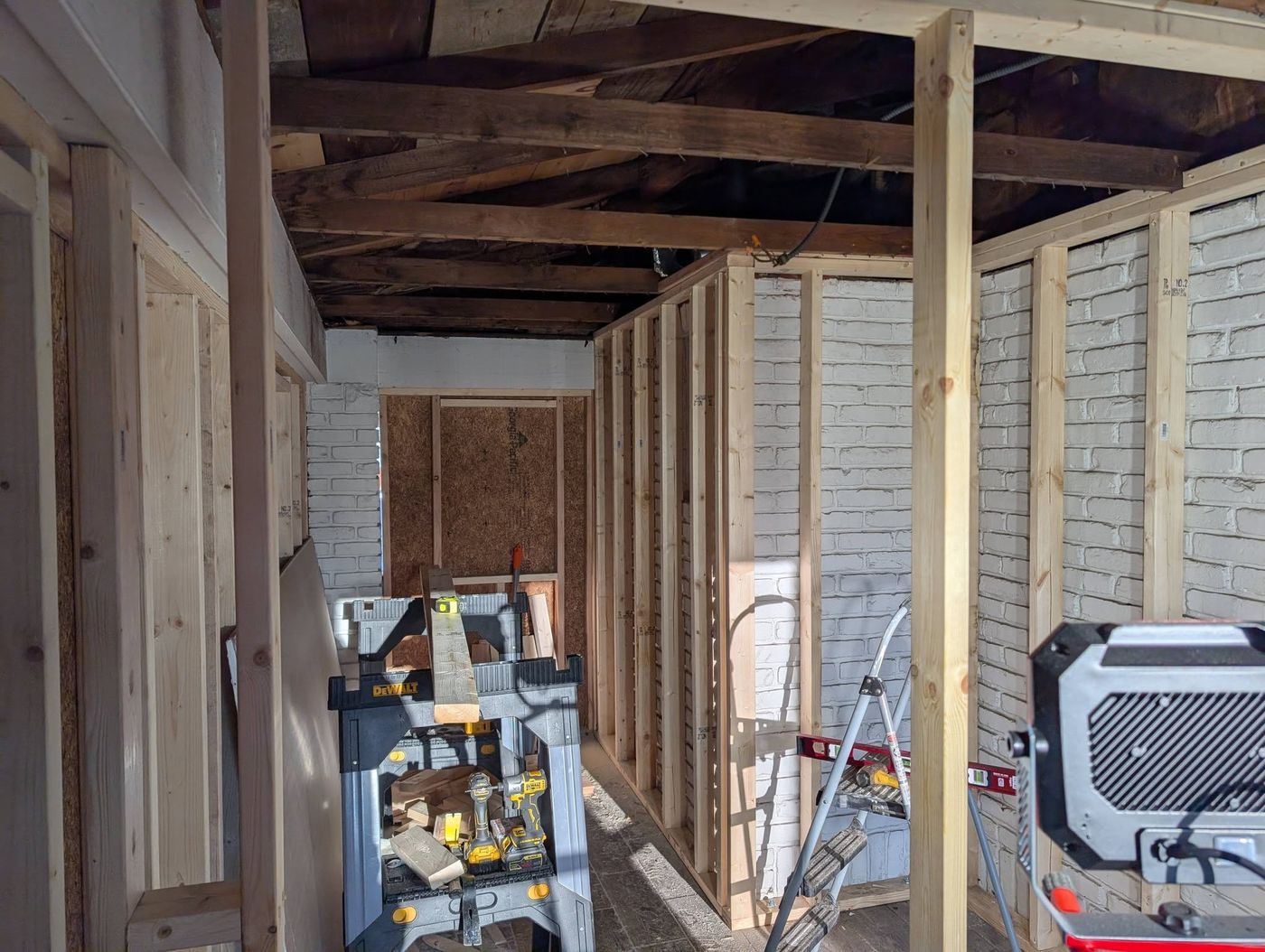 New bathroom framing