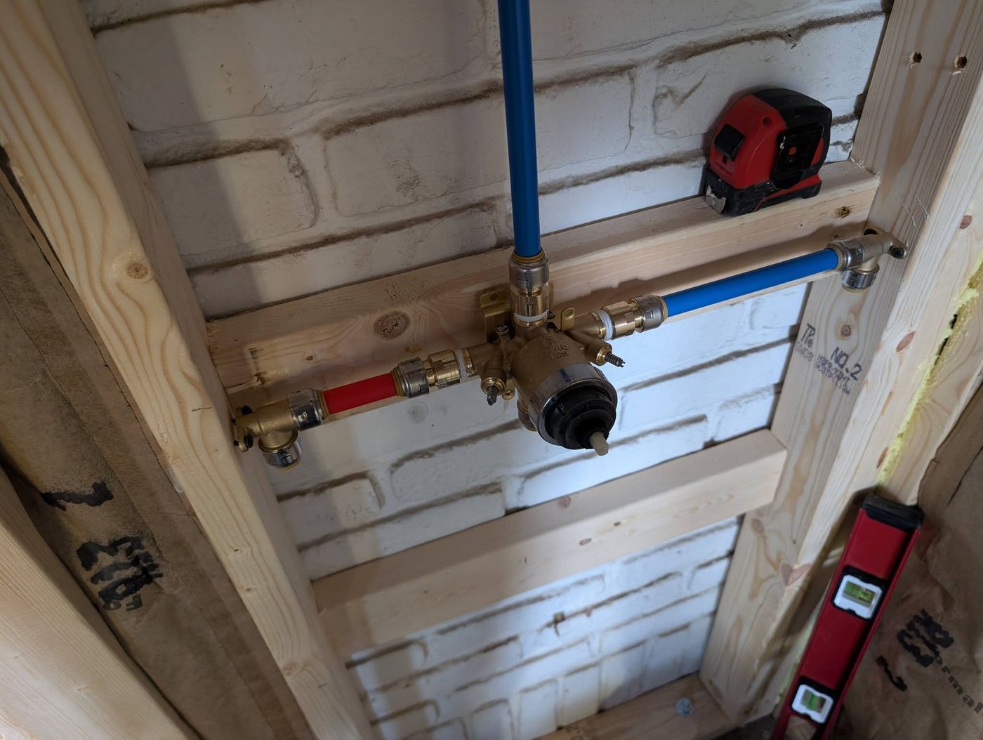 Shower plumbing rough-in