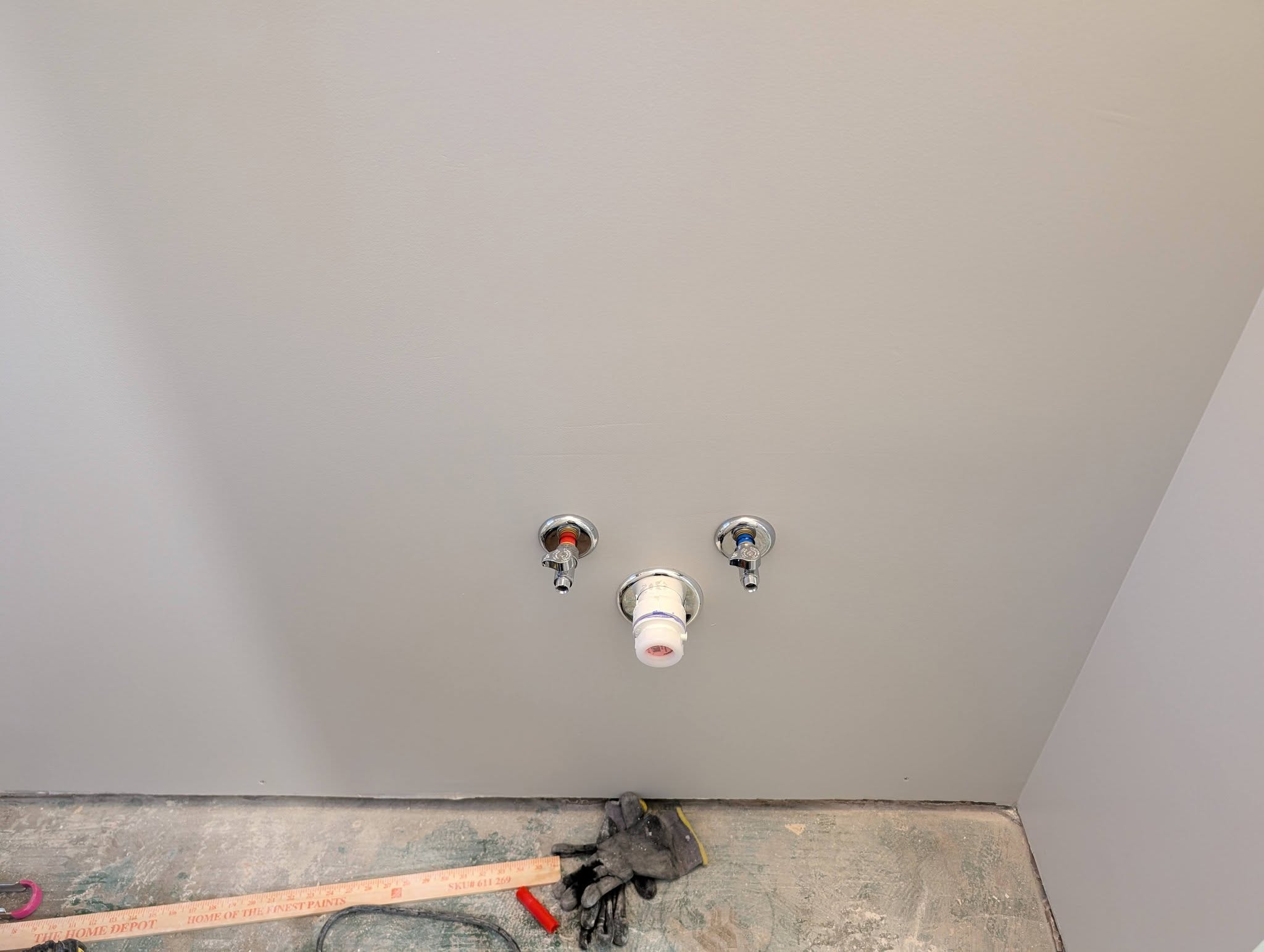 Plumbing rough-in work